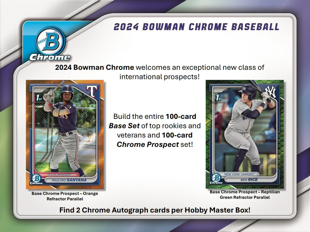 HitItFirst 2024 Bowman Chrome Baseball Single Hobby Box Random MLB